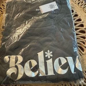 Old Navy Brand new sealed Believe T shirt Black
